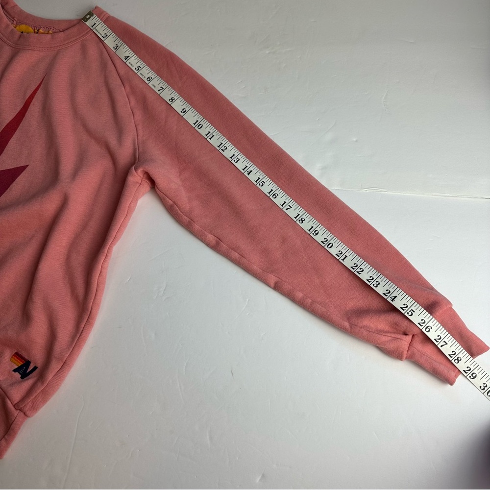 Aviator Nation Bolt Fade Pullover Sweatshirt Women's Size Small Crewneck Pink - Picture 5 of 9